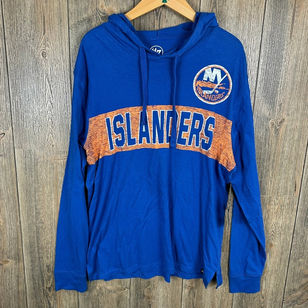 NHL 47 Brand New York Islanders NWT Hoodie Long Sleeve Graphic Lightweight Large